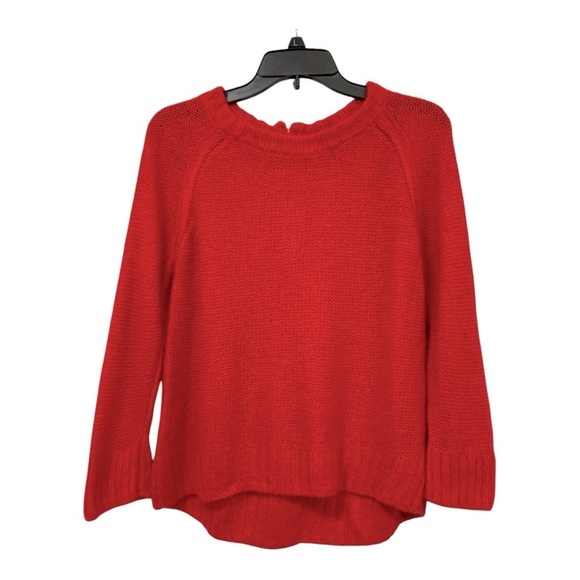 H&M Mohair Blend Sweater Womens Medium Red Pullover Long Sleeve Top - Picture 1 of 9